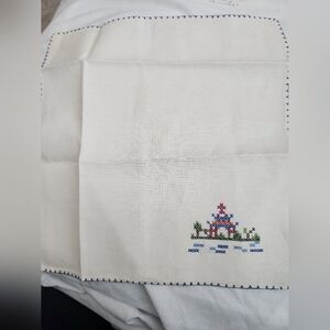 Vintage Micro Crossstitch Set Of 4 Cloth Napkins